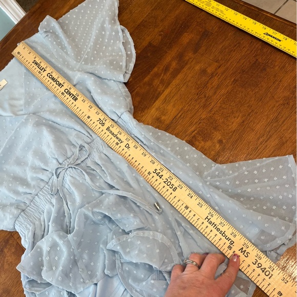 Gorgeous Entro Swiss Dot v-neck romper size large women’s - Picture 6 of 9